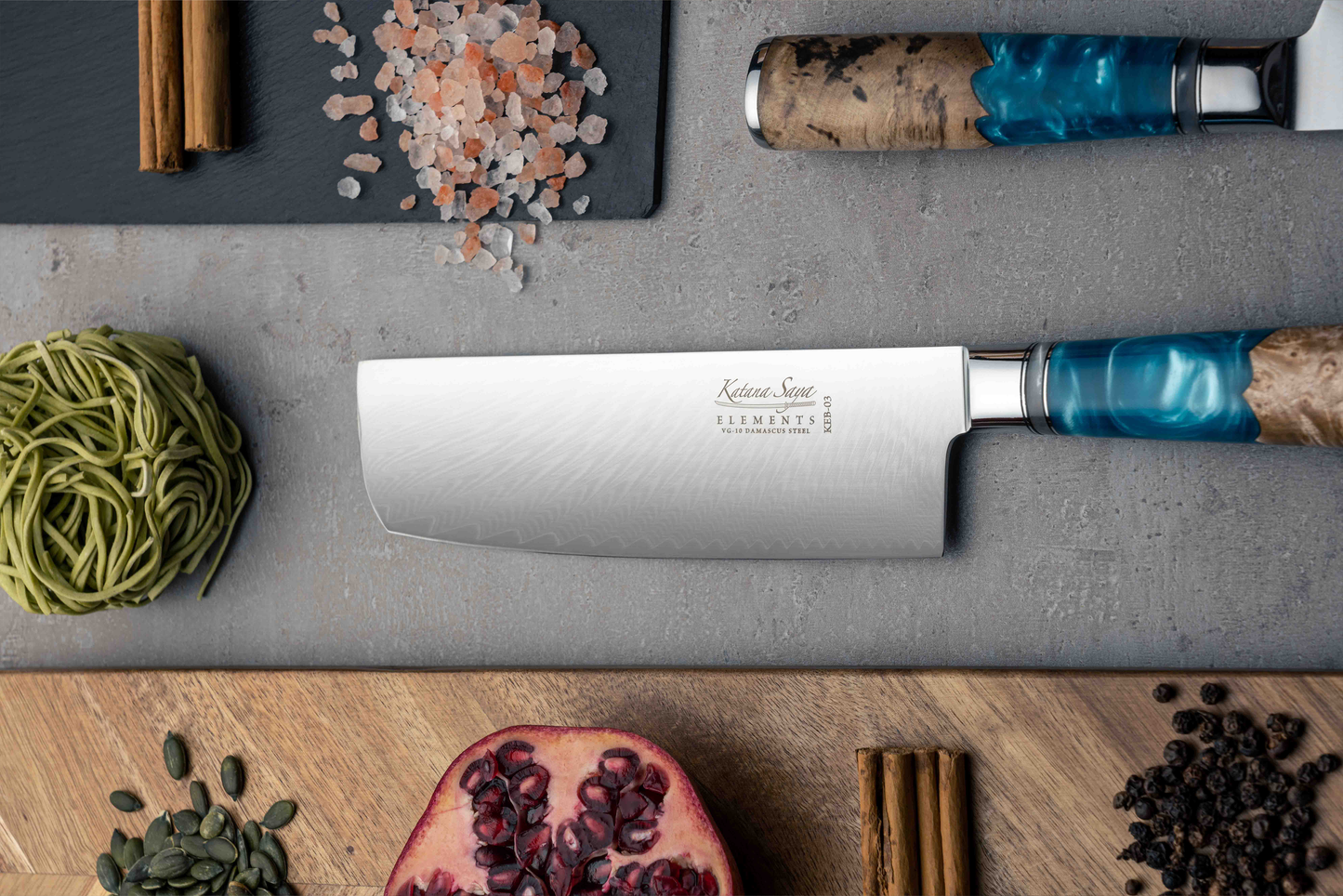 Katana Elements Ocean 18cm Nakiri Knife