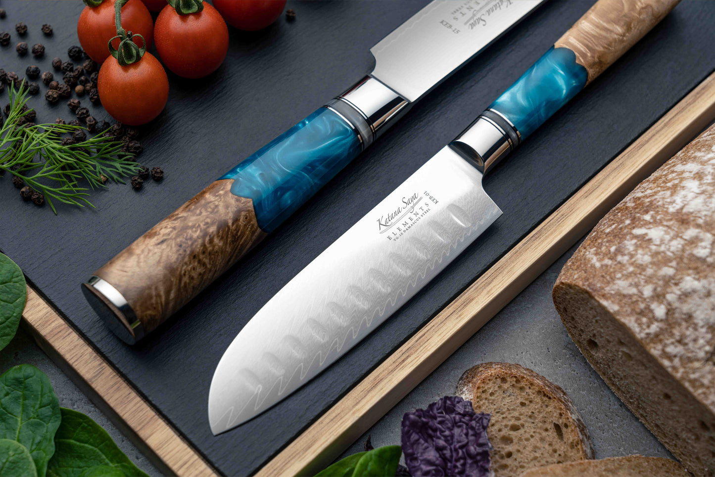 Katana Elements Ocean 9 Pce Knife Block Set