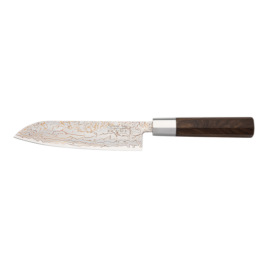 Katana Flame 18cm Santoku Knife Rosewood