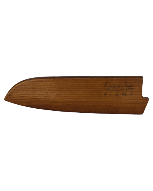 Katana Flame Santoku Knife 18cm Rosewood