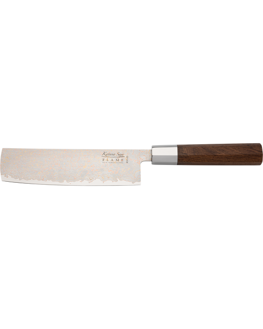 Katana Flame Nakiri Knife 18cm Rosewood