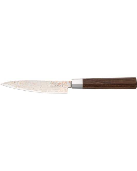 Katana Flame Utility Knife 12cm Rosewood