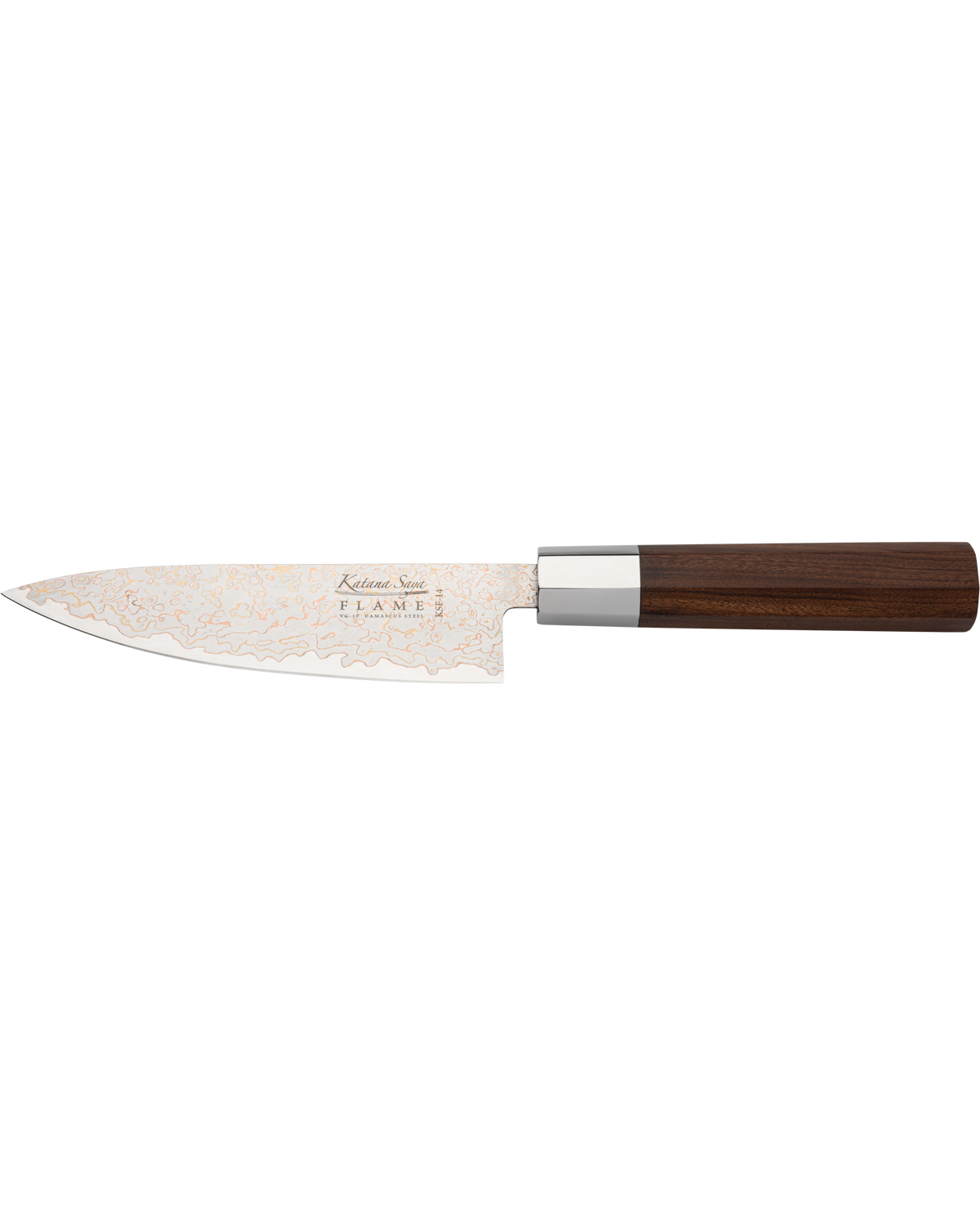 Katana Flame Chef's Knife 15cm Rosewood