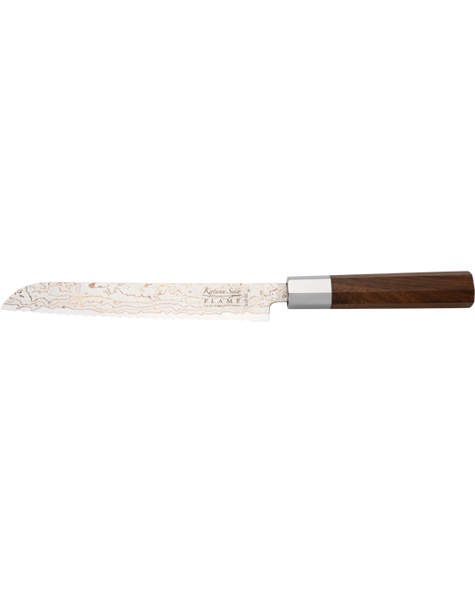 Katana Flame Bread Knife 20cm Rosewood