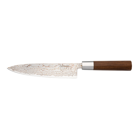 Katana Saya Flame Chef's Knife 20cm Rosewood