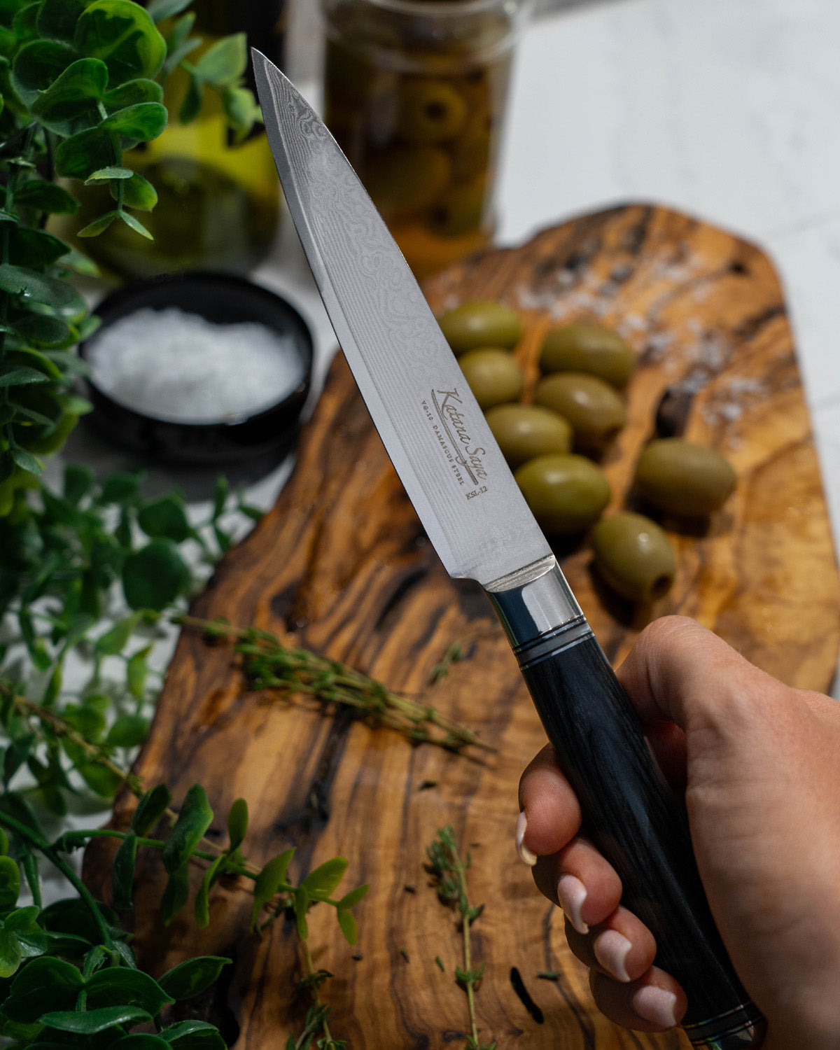 Katana Saya Pakkawood Utility Knife 12cm