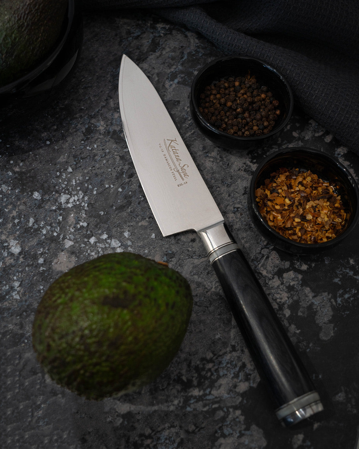 Katana Saya Pakkawood Chef Knife 15cm