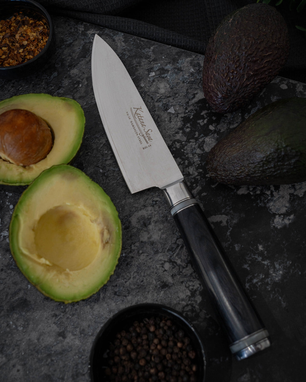 Katana Saya Pakkawood Chef Knife 15cm