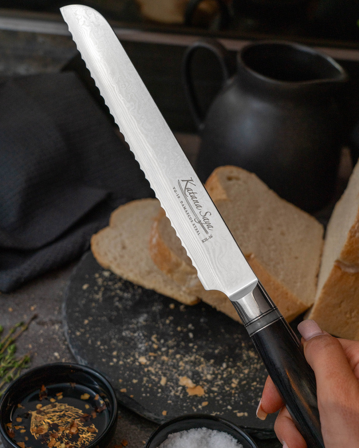 Katana Saya Pakkawood Bread Knife 20cm