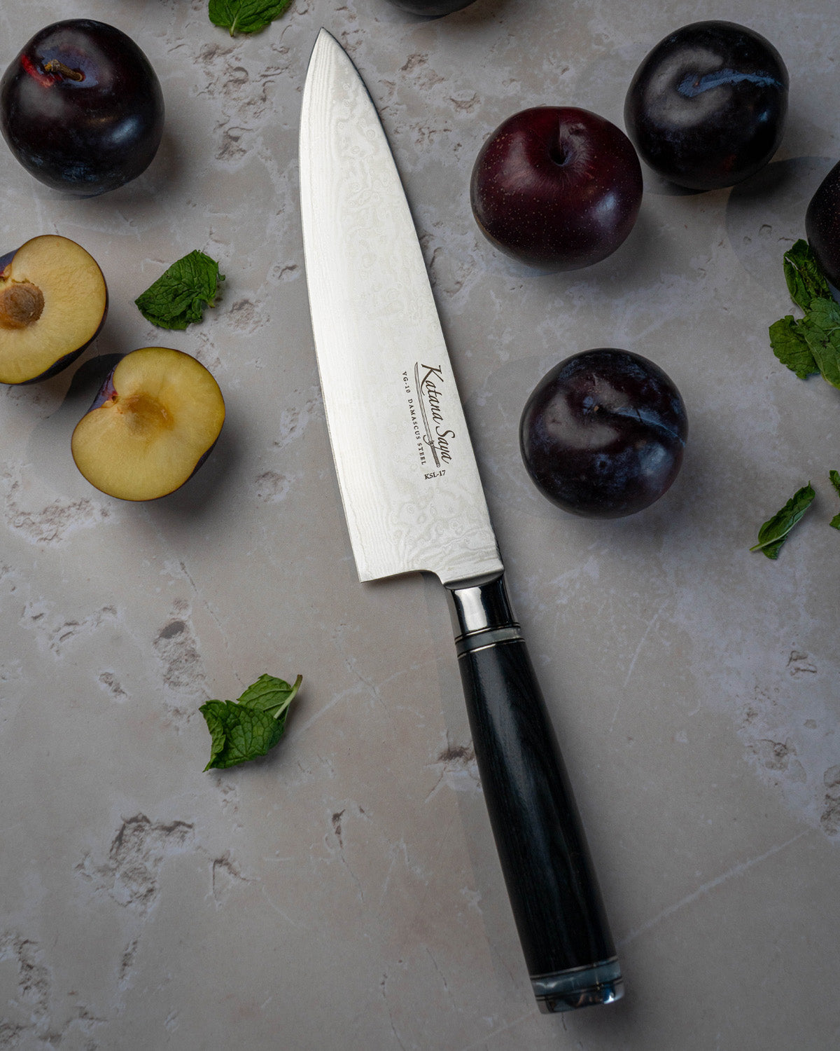 Katana Saya Pakkawood Chef Knife 20cm