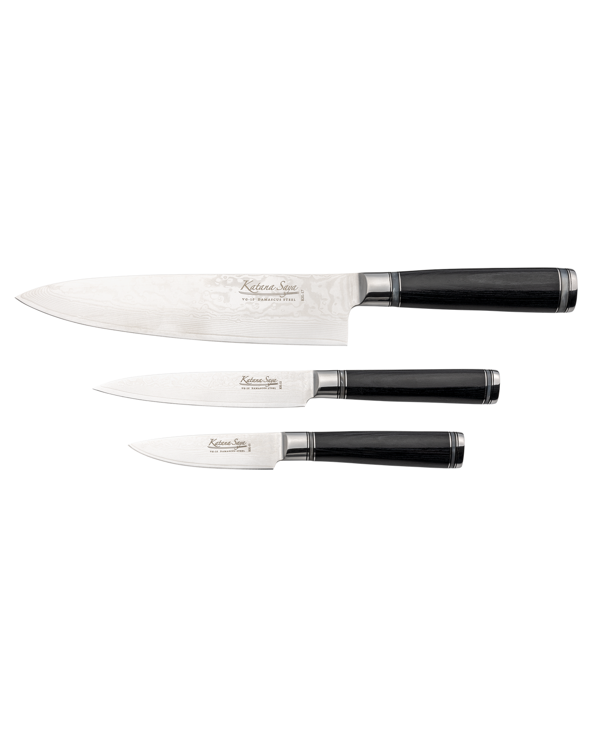 Katana Pakkawood Knife Set 3 Piece
