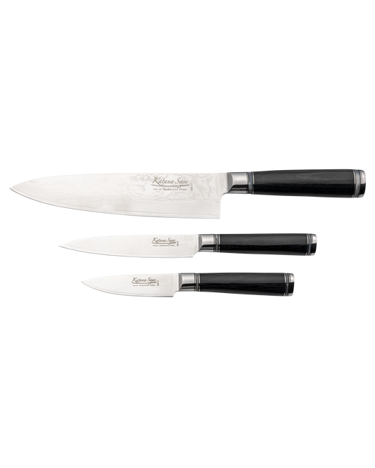 Katana Pakkawood Knife Set 3 Piece