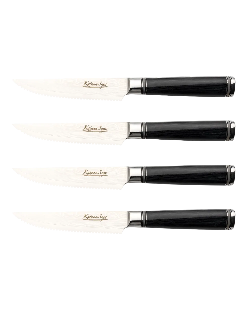 Katana Saya Pakkawood Steak Knife Set 4 Piece
