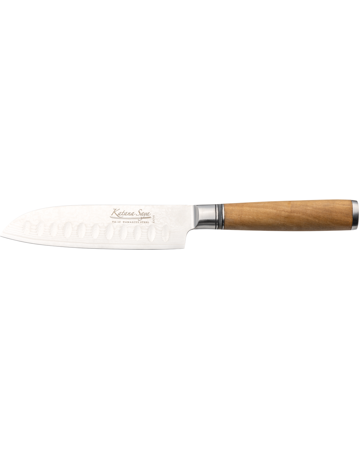 Katana Saya Olive Wood Santoku Knife 12cm