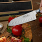 Katana Saya Olive Wood Santoku Knife 18cm