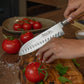 Katana Saya Olive Wood Santoku Knife 18cm