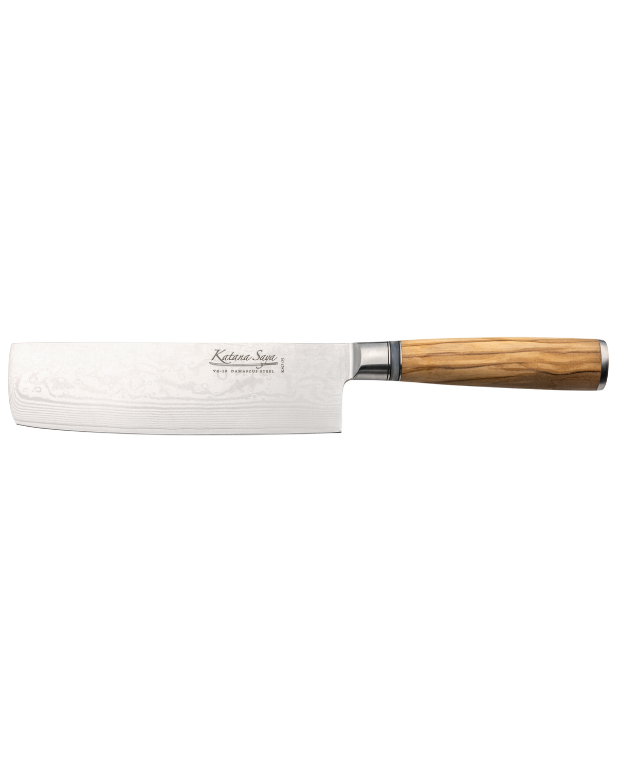 Katana Saya Olive Wood Nakiri Knife 18cm