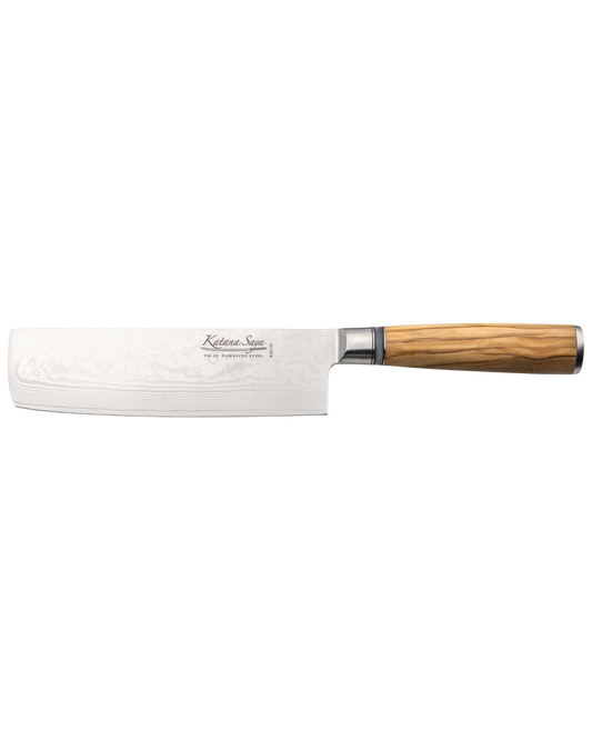 Katana Saya Olive Wood Nakiri Knife 18cm