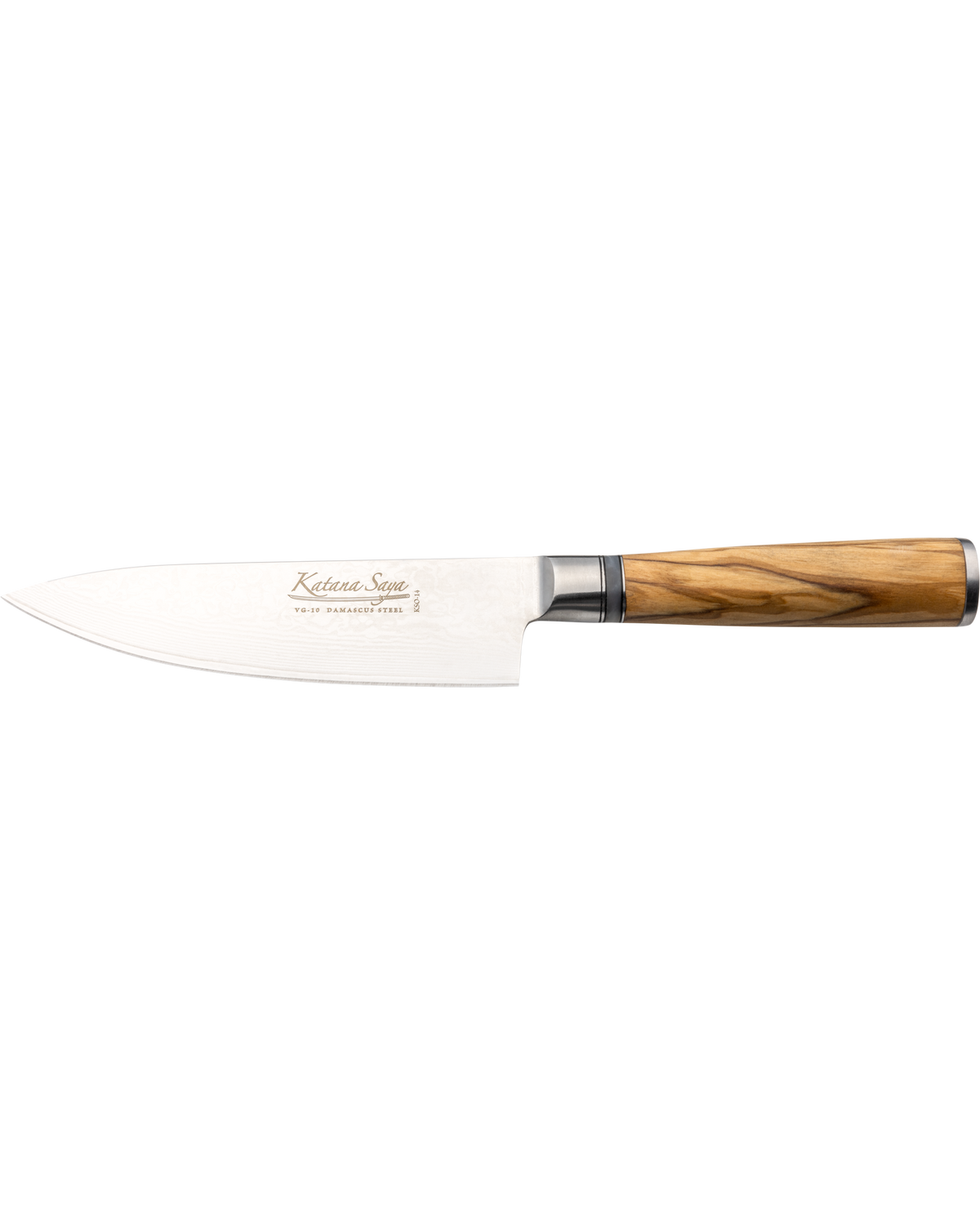 Katana Saya Olive Wood Chef Knife 15cm
