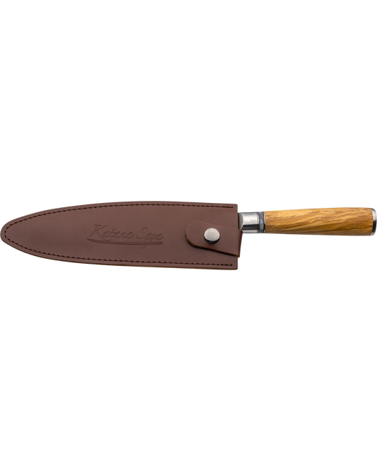 Katana Saya Olive Wood Carving Knife 20cm