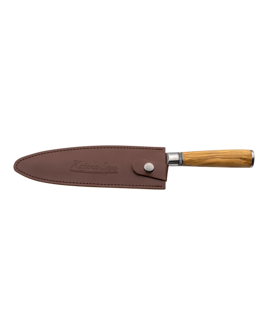 Katana Saya Olive Wood Bread Knife 20cm