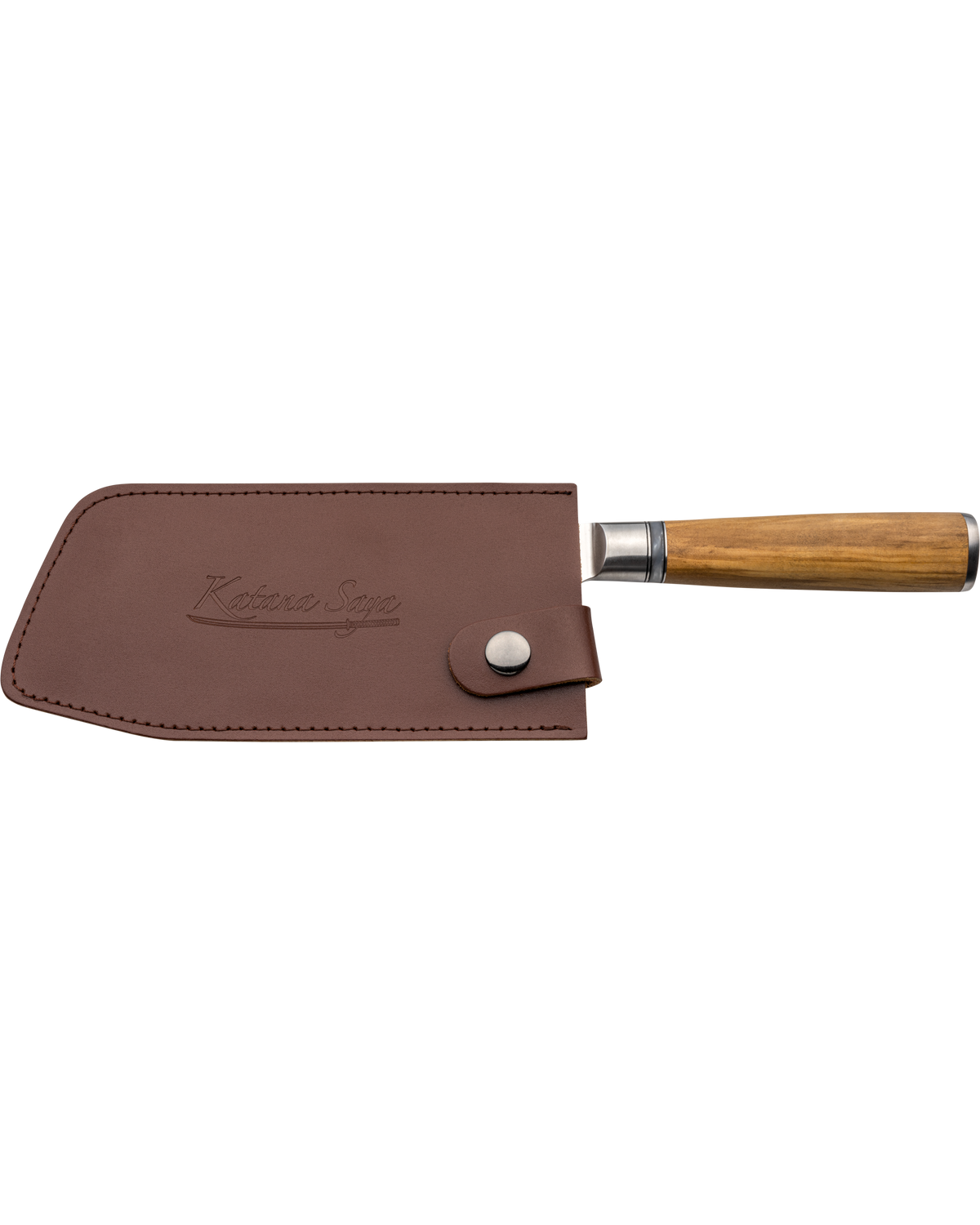 Katana Saya Olive Wood Chopping Knife 18cm