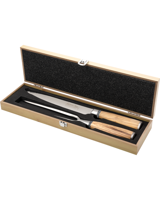 Katana Saya Olive Wood Carving Set 2 Piece