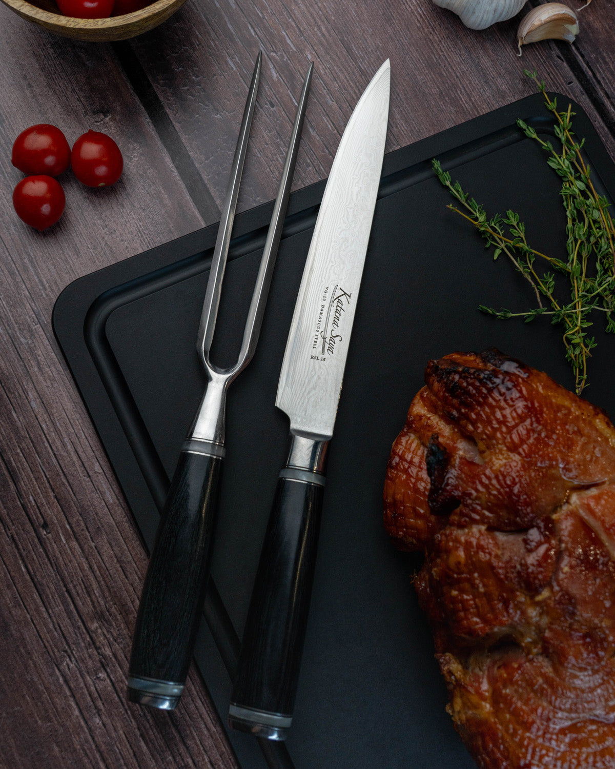 Katana Saya Pakkawood Carving Set 2 Pce
