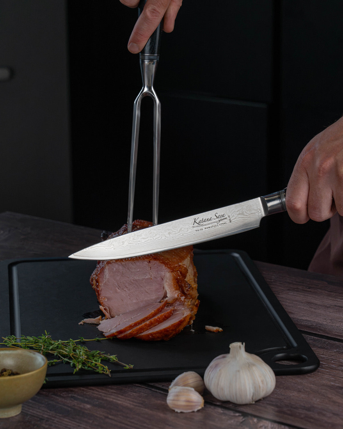 Katana Saya Pakkawood Carving Set 2 Pce