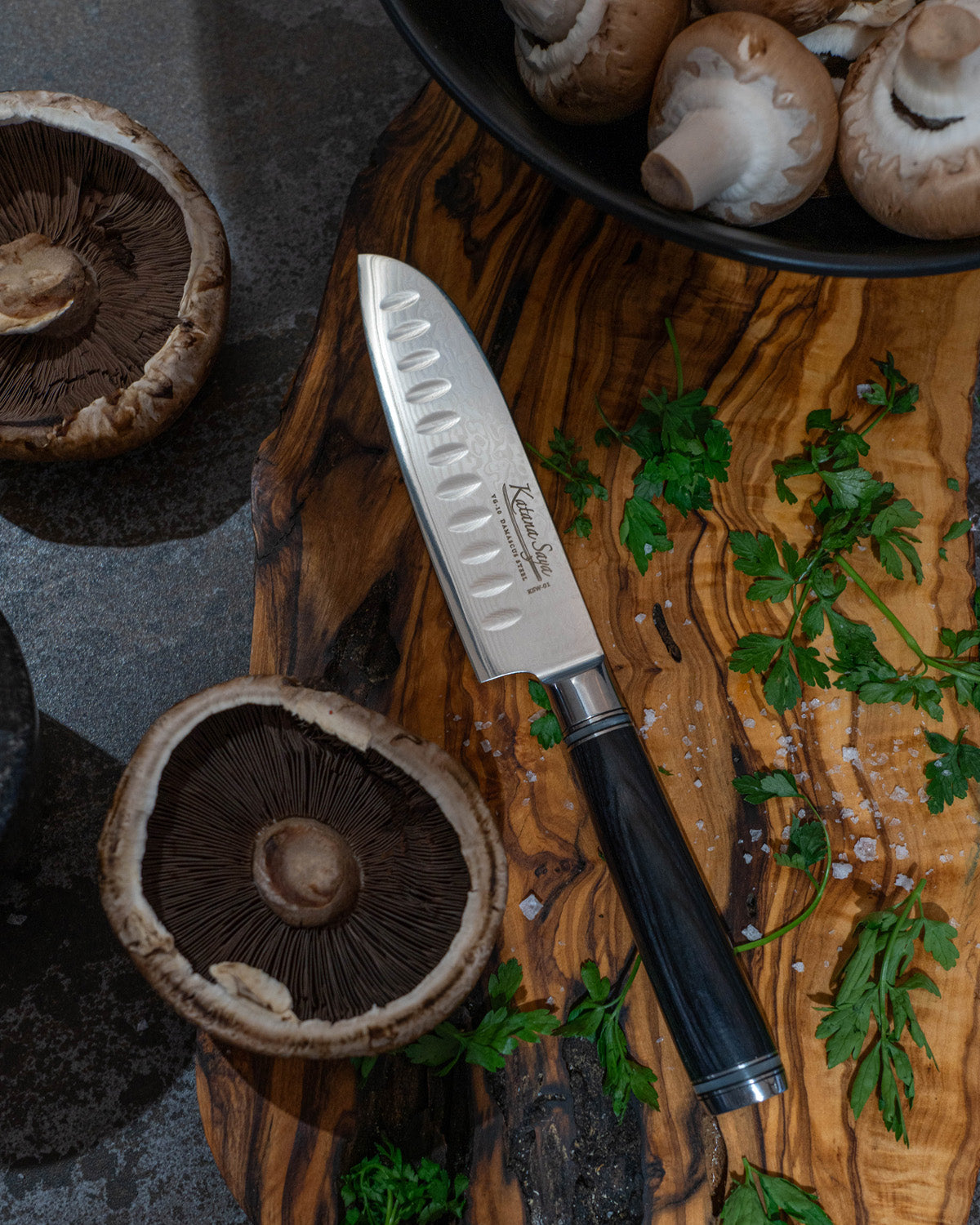 Katana Saya Pakkawood Santoku Knife 12cm