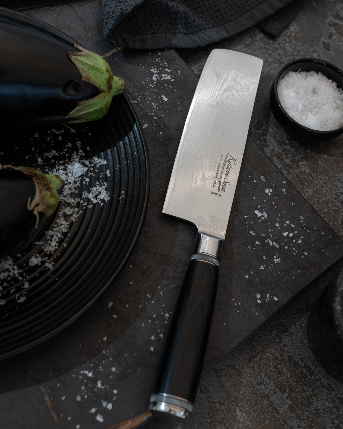 Katana Saya Pakkawood Nakiri Knife 18cm