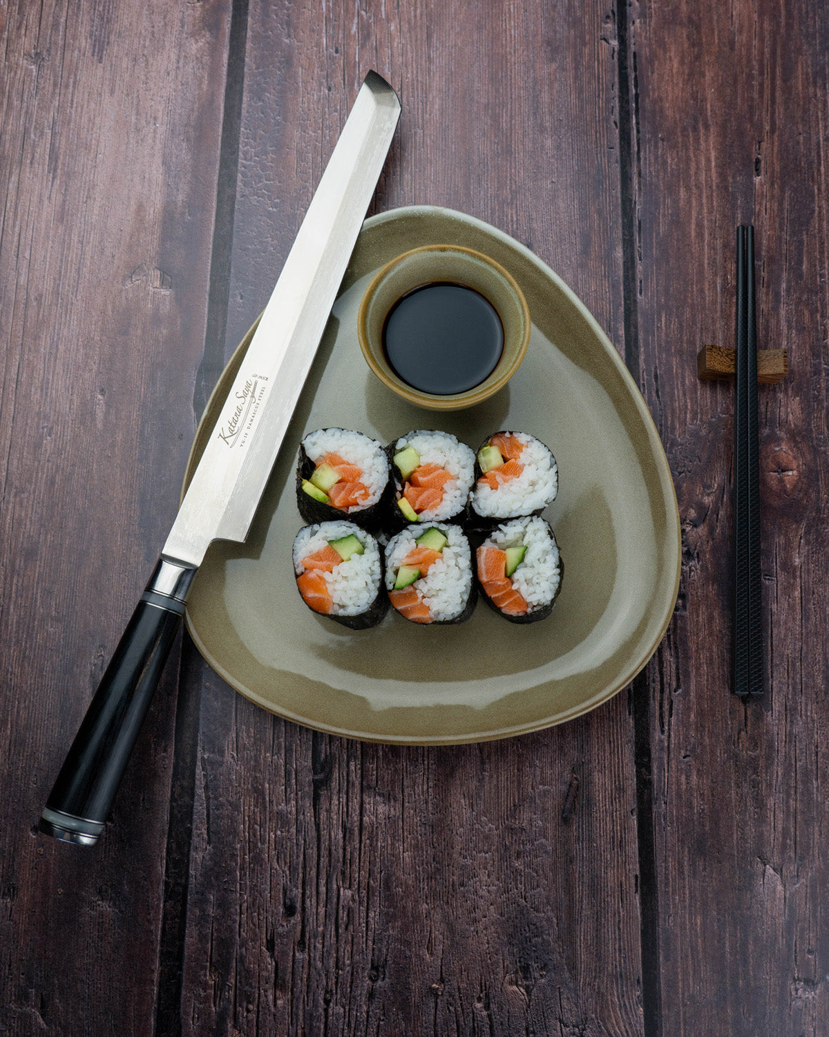 Katana Saya Pakkawood Tako Sashimi Knife 27cm