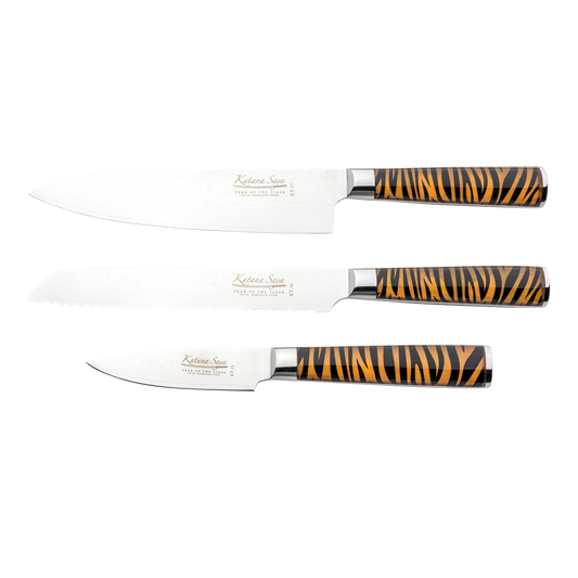 Katana Saya Tiger 3 Pce Knife Set