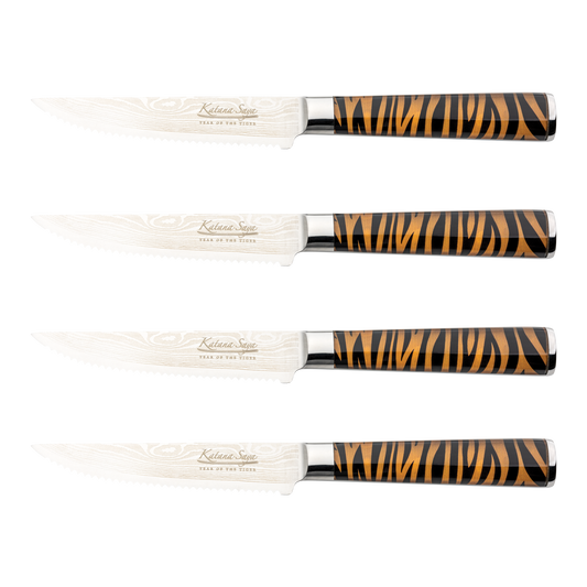Katana Saya Tiger 4 Pce Steak Knife Set