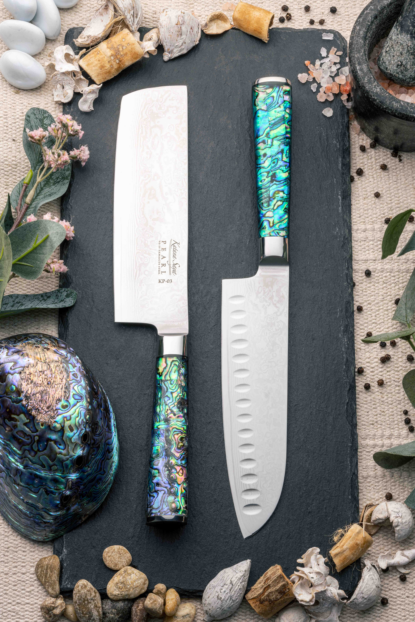 Katana Saya Pearl 12cm Santoku Knife