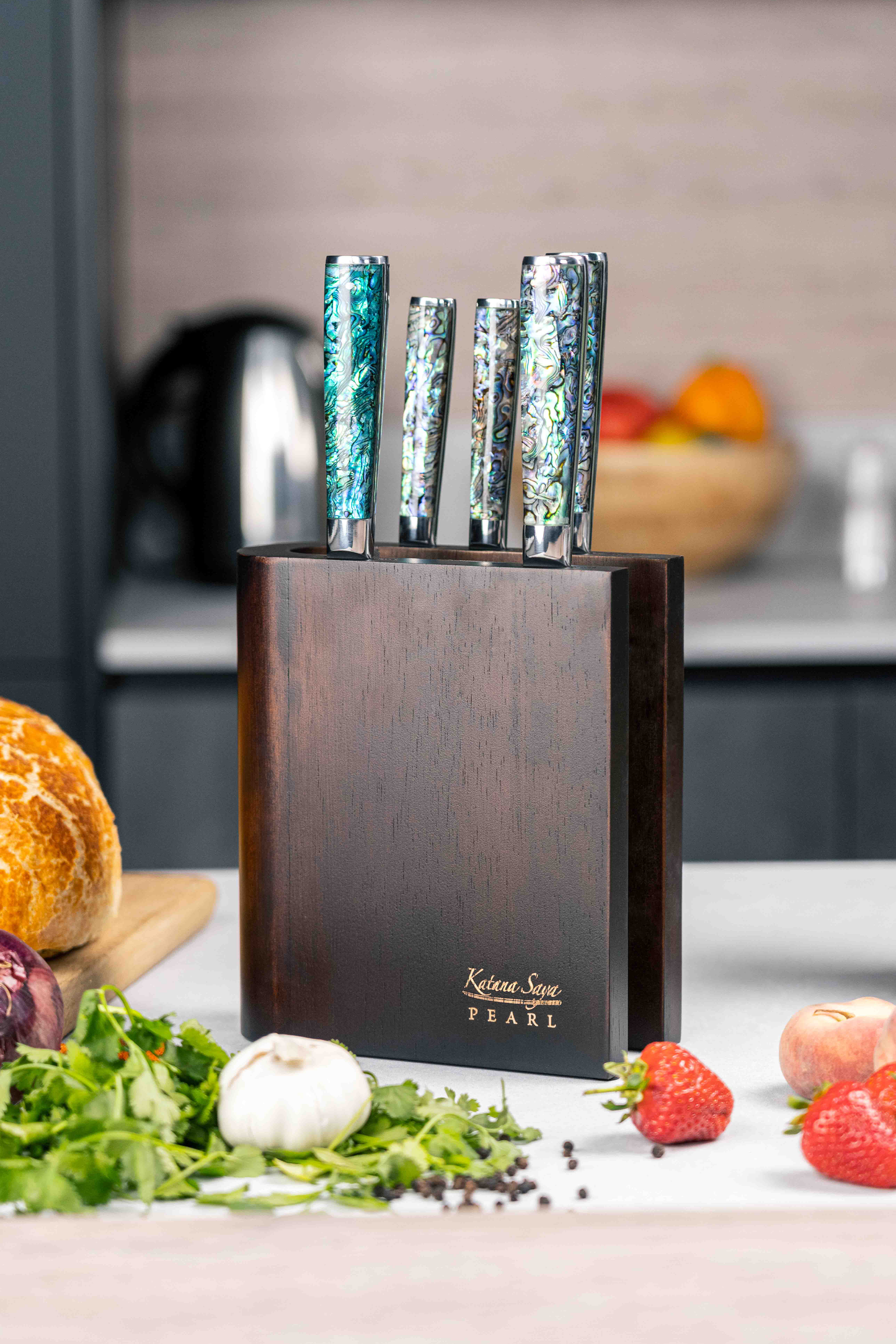 Katana Saya Pearl 6 Pce Knife Block Set