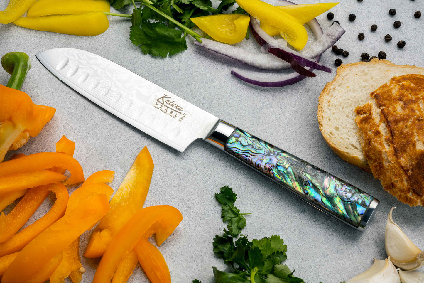 Katana Saya Pearl 12cm Santoku Knife