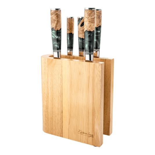 Katana Saya Elements Rainforest 6 Pce Knife Block Set