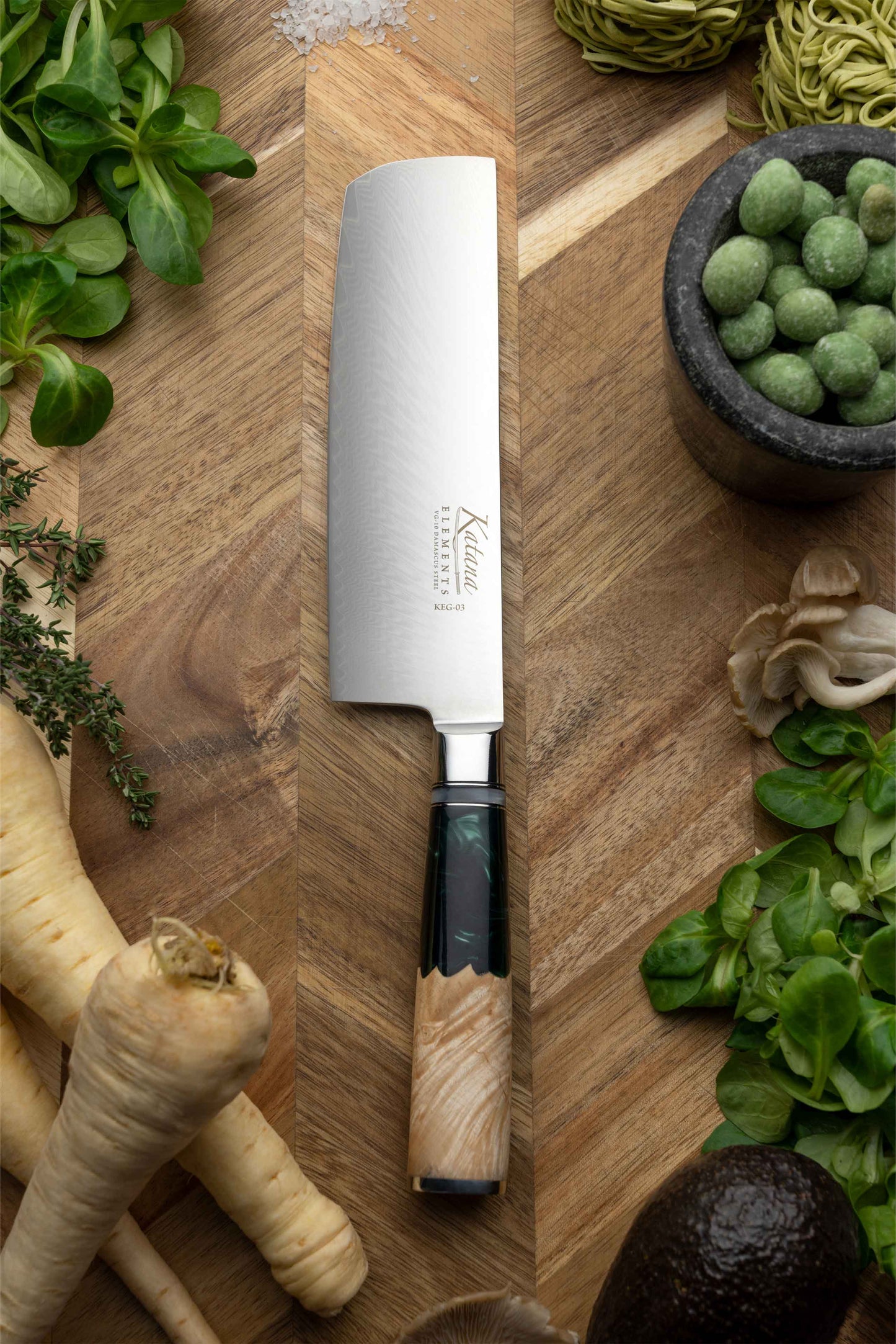 Katana Elements Rainforest 18cm Nakiri Knife