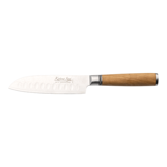 Katana Saya Olive Wood 12cm Santoku Knife