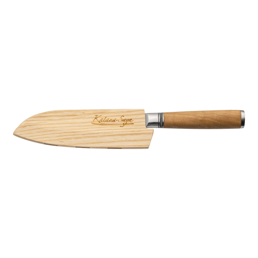 Katana Saya Olive Wood 12cm Santoku Knife