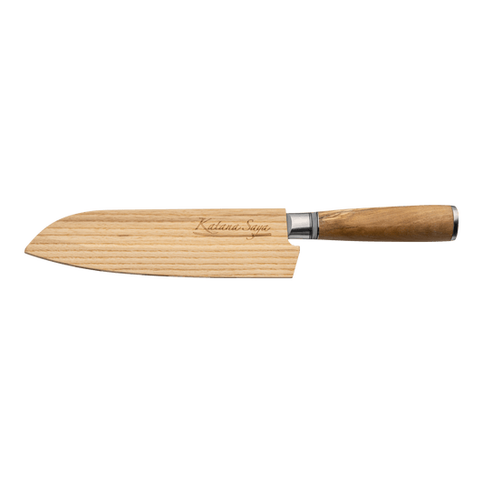 Katana Saya Olive Wood 18cm Santoku Knife
