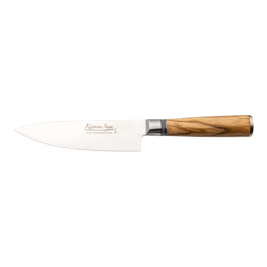Katana Saya Olive Wood 15cm Chef Knife