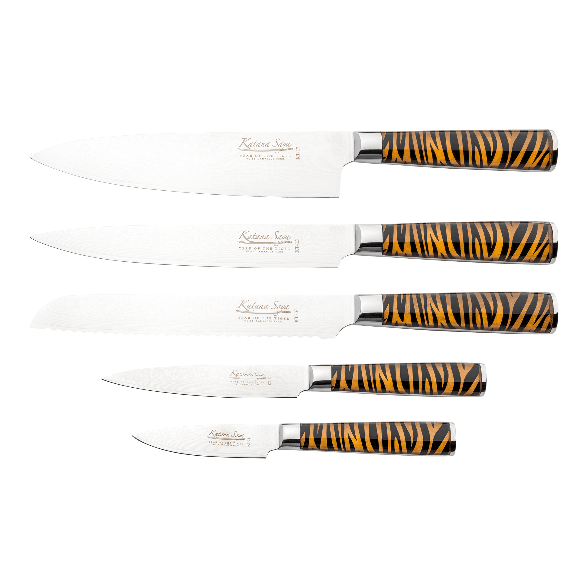 Katana Tiger 6 Pce Knife Block Set Katana Saya