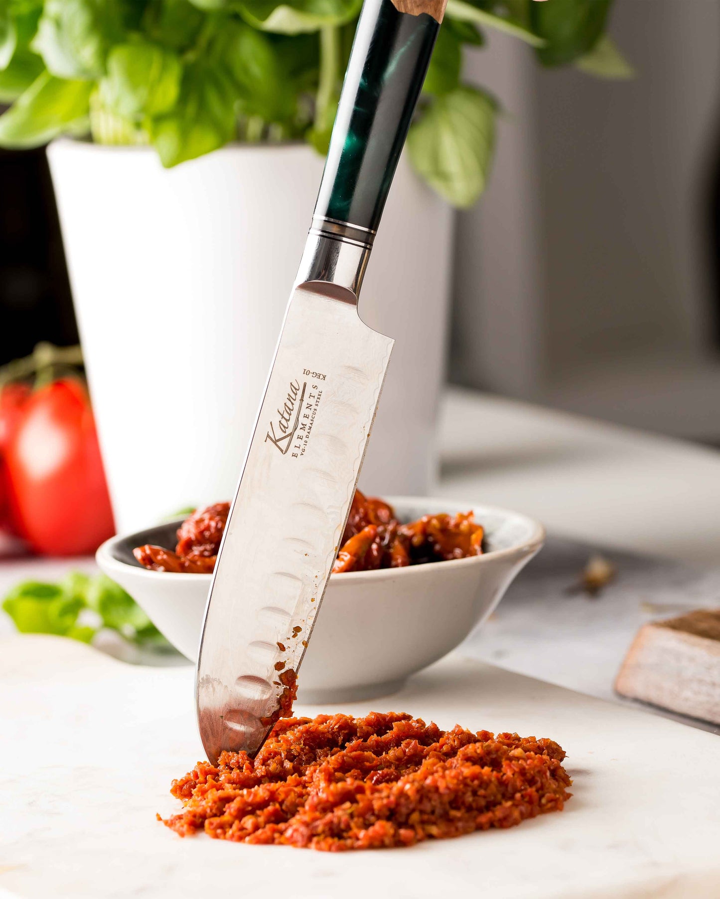 Katana Elements Rainforest 12cm Santoku Knife